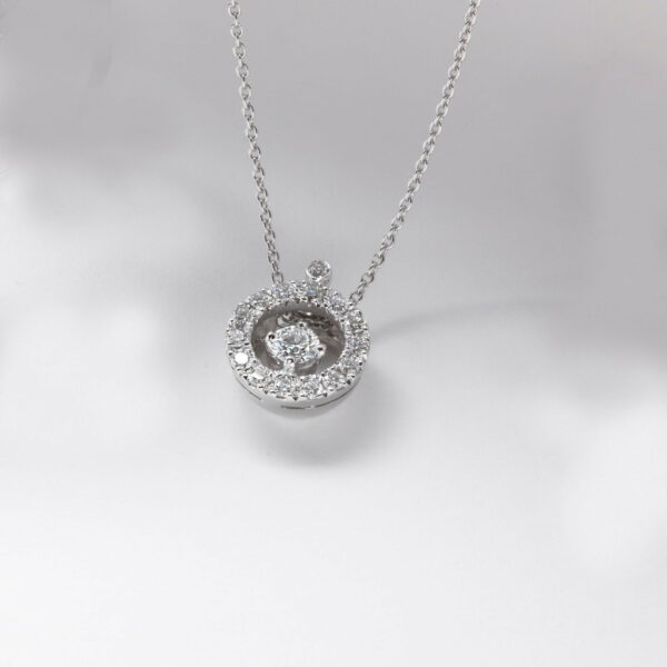 Girocollo in Oro Bianco 18KT <br> Diamanti