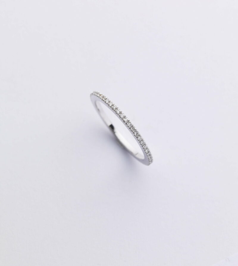 Anello Oro Bianco 18KT <br> Diamanti