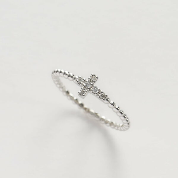 Anello Oro Bianco 18KT <br> Diamanti